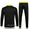 Juventus Trenings Collegegenser Set 22-23 Kvart-Zip Svart - Barn